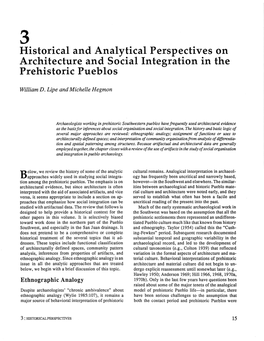 Historical and Analytical Perspectives on Architecture and Social Integration in the Prehistoric Pueblos