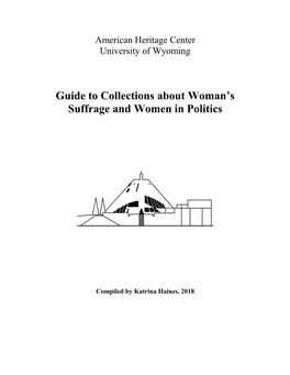 Guide to Women's Suffrage Collections