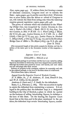 Case, Supra, Page 445. If Within a State, but Forming a Means