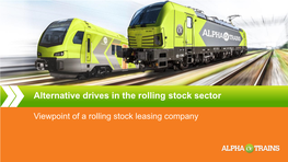 Alternative Drives in the Rolling Stock Sector