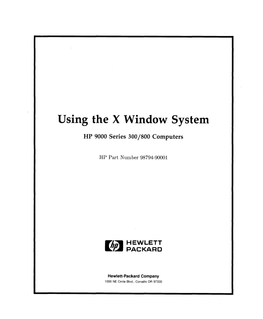 Using the X Window System