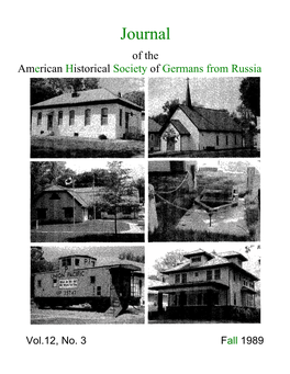 Journal of the American Historical Society of Germans from Russia