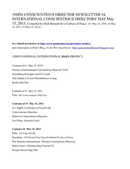 Pregnant Conscientious Objector Sentenced to Prison by William Boardman, Reader Supported News 02 May 13 Criminalizing Resistance to War Crimes