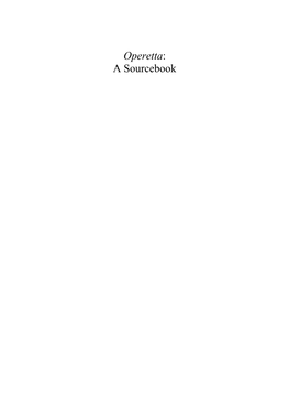 Operetta: a Sourcebook