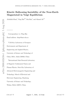Kinetic Ballooning Instability of the Near-Earth Magnetotail in Voigt Equilibrium