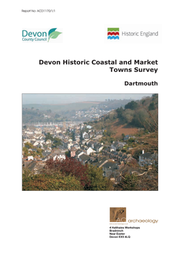 Devon Historic Coastal and Market Towns Survey Dartmouth