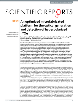 An Optimized Microfabricated Platform for the Optical Generation and Detection of Hyperpolarized 129Xe