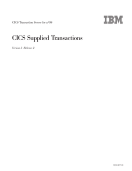 CICS Supplied Transactions