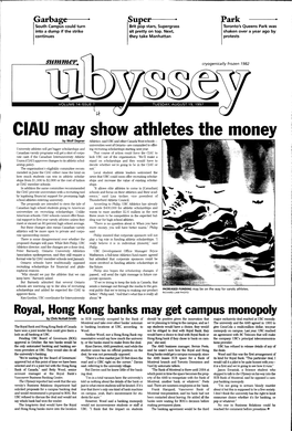 CIAU May Show Athletes the Money