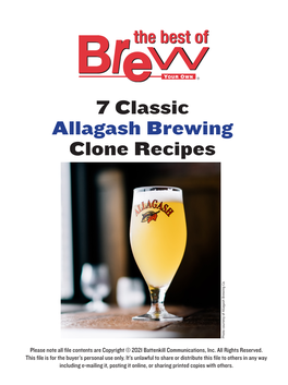 7 Classic Allagash Brewing Clone Recipes Photo Courtesy of Allagash Brewing Co