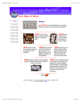 Kroger History Page 1 - 1883 to 1908 6/11/16 11:23 AM
