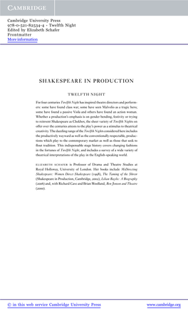 Shakespeare in Production