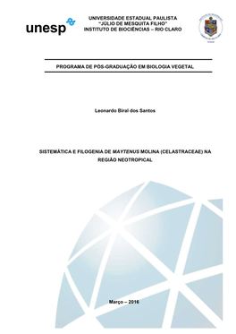 PROGRAMA DE PÓS-GRADUAÇÃO EM BIOLOGIA VEGETAL Leonardo