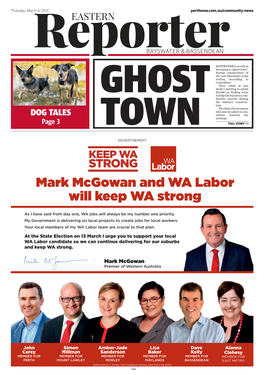 Mark Mcgowan and WA Labor Will Keep WA Strong