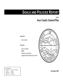 Goals and Policies Report