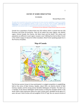 History of Women Weightlifting in Canada