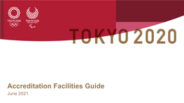 Accreditation Facilities Guide June 2021 Purpose of This Document