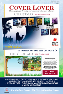 Cover Lover the Magazine for First Day and Commemorative Cover Collectors Christmas 5Th November 2019