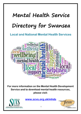 Mental Health Service Directory for Swansea