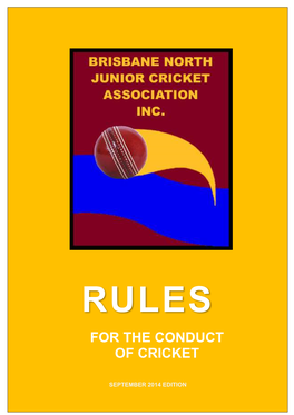 Rules for Junior Cricket