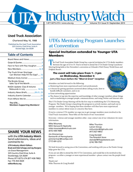 UTA's Mentoring Program Launches at Convention