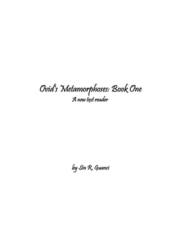 Ovid's Metamorphoses: Book One a New Text Reader