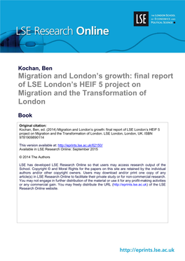 Migration and London's Growth