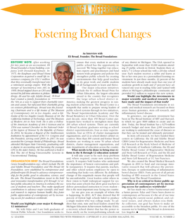 To Download a PDF of an Interview with Eli Broad, Founder, the Broad