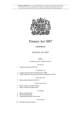 Finance Act 2007