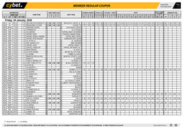 Midweek Regular Coupon 21/01/2020 08:47 1 / 3