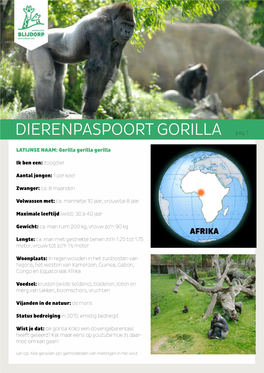 DIERENPASPOORT GORILLA Pag 1