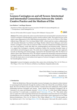 Leonora Carrington on and Off Screen: Intertextual and Intermedial Connections Between the Artist’S Creative Practice and the Medium of Film