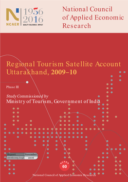 Regional Tourism Satellite Account Uttarakhand, 2009–10