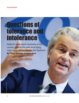 Questions of Tolerance and Intolerance