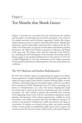 Ten Months That Shook Greece