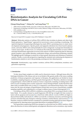 Bioinformatics Analysis for Circulating Cell-Free DNA in Cancer