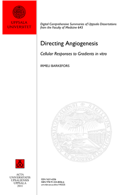 Directing Angiogenesis: Cellular Responses to Gradients in Vitro