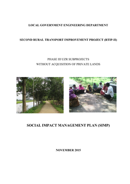 Social Impact Management Plan (Simp)