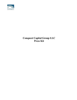 Conquest Capital Group LLC Press Kit Hedge Funds Feel Pressure with August Results