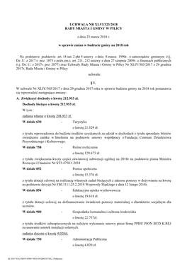 Uchwala Nr XLVI/323/2018 Z Dnia 23 Marca 2018 R