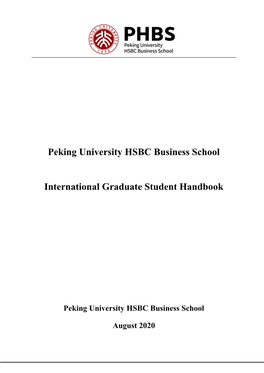 Graduate Student Handbook