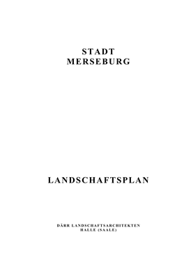 Stadt Merseburg Landschaftsplan