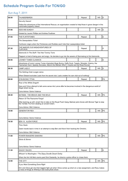 Program Guide Report