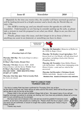 Issue 43 Newsletter 2010 2010