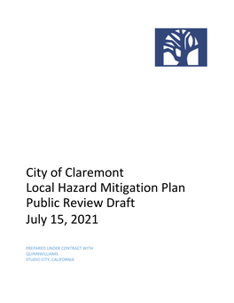 City of Claremont Local Hazard Mitigation Plan Public Review Draft July 15, 2021