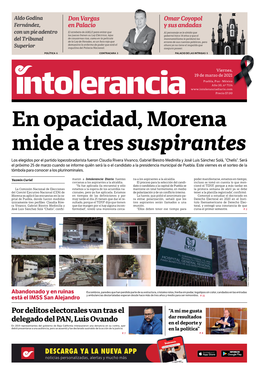 En Opacidad, Morena Mide a Tres Suspirantes