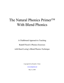 Natural Phonics Primer with Blend Phonics in the Above Statistics