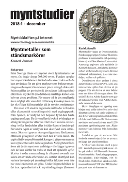 Myntstudier 2018:1 Läsvänlig