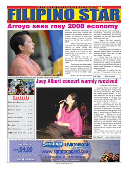 Arroyo Sees Rosy 2008 Economy