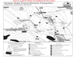 Groton State Forest Remote Campsites FORESTS, PARKS & RECREATION Peacham and Groton, Vermont VERMONT